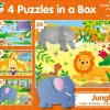 Galt 4 Puzzles In A Box - Jungle