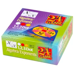 24 Game Algebra and Exponents Math Card Game, 96 Card Pack