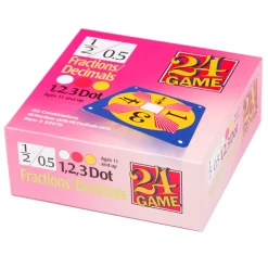 24 Game Fractions and Decimals Math Card Game, 96 Card Pack