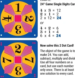 24 Game Single Digits Math Card Game, 96 Card Pack