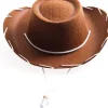 Hayes Children's Felt Cowboy Hat - Brown