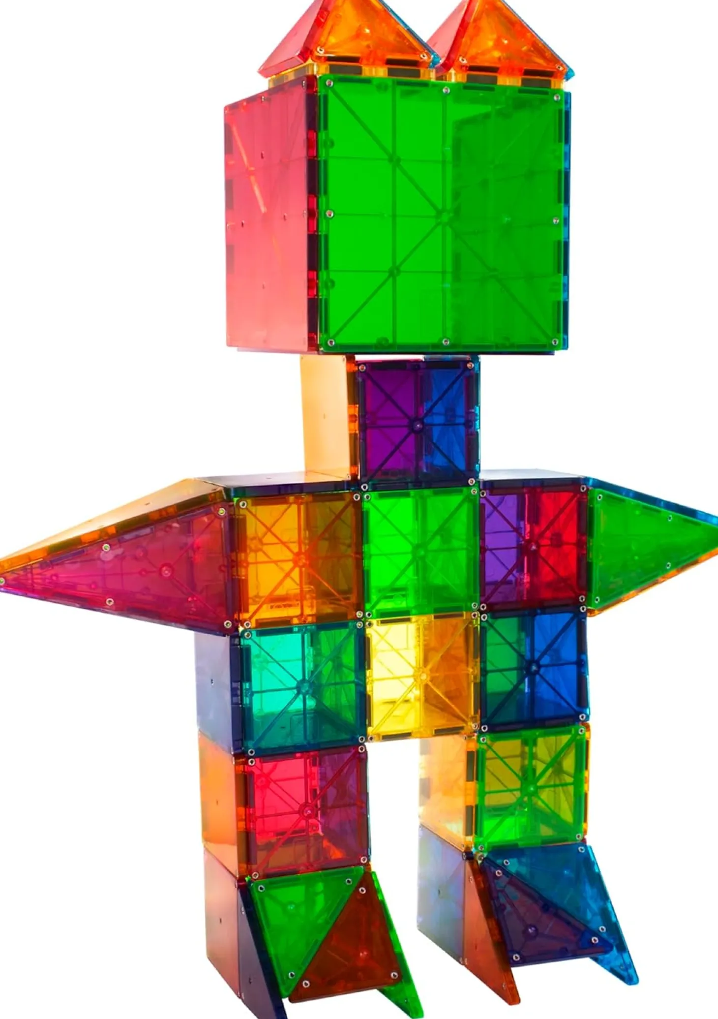 MAGNA-TILES Classic Clear Colors - 100 Piece Set