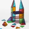 MAGNA-TILES DX Clear Colors Magnetic Construction Deluxe Set - 48 Piece