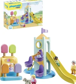 Playmobil 1.2.3: Adventure Tower with Ice Cream Booth