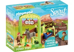 Playmobil Spirit Riding Free Snips and Señor Carrots with Horse Stall