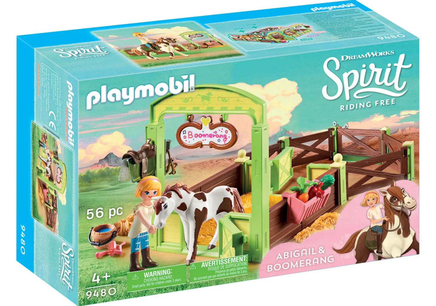 Playmobil Spirit Riding Free Abigail & Boomerang with Horse Stall