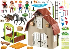 Playmobil Spirit Riding Free Barn with Lucky, Pru and Abigail