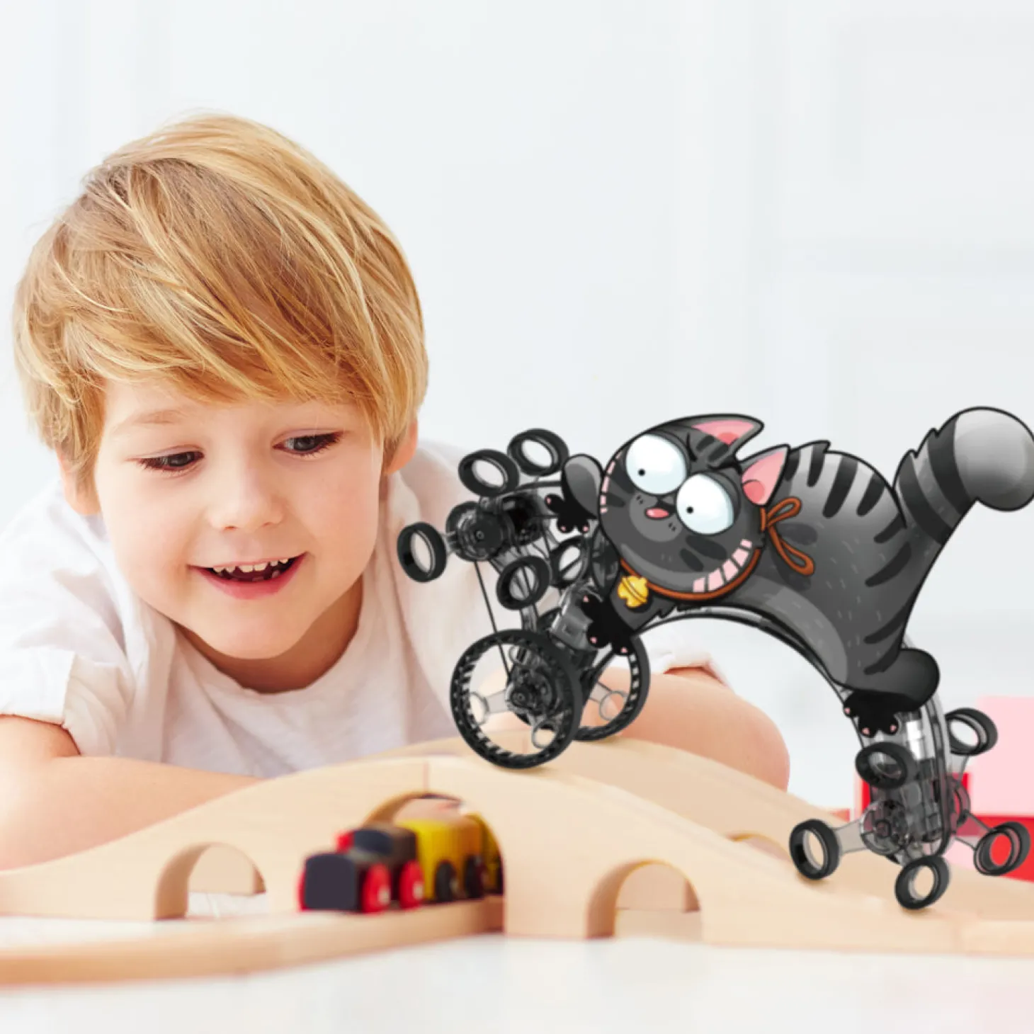 Playsteam Climbing Cat & Hopping Mouse