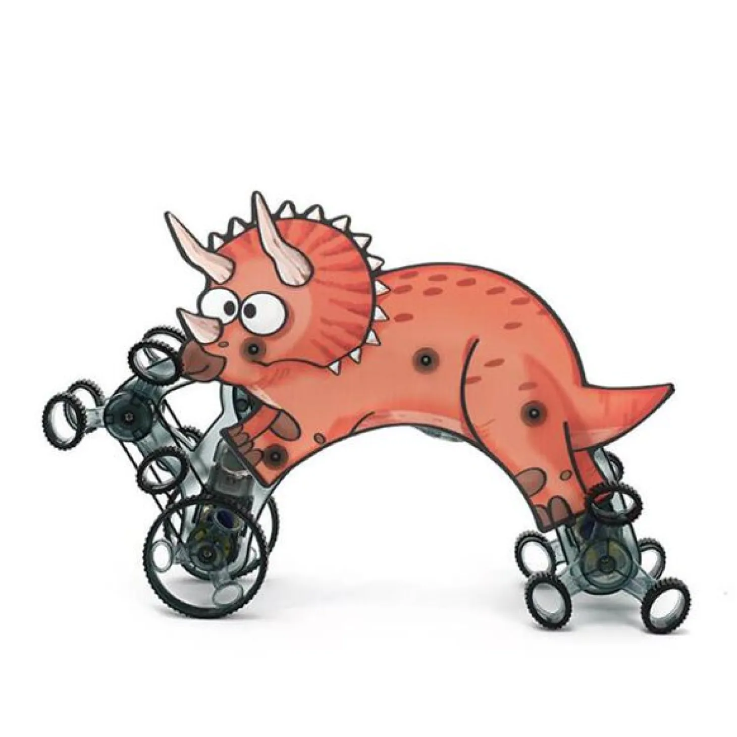 Playsteam Climbing Triceratops & Hopping T-Rex