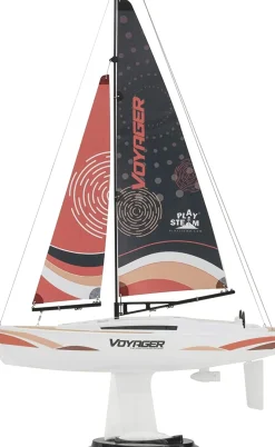 Playsteam Voyager 280 Motor-Power RC Sailboat - 17.5 in, Red