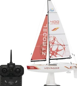 Playsteam Voyager 400 Motor-Power RC Sailboat - 26 in, Red