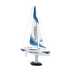 Playsteam Voyager 280 Motor-Power RC Sailboat - 14 in, Blue
