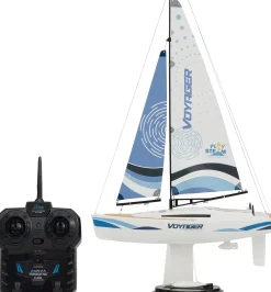 Playsteam Voyager 280 Motor-Power RC Sailboat - 17.5 in, Blue