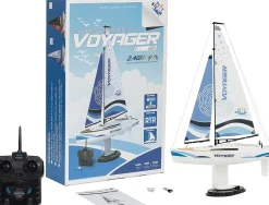 Playsteam Voyager 280 Motor-Power RC Sailboat - 17.5 in, Blue