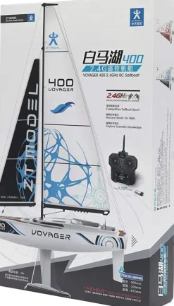 Playsteam Voyager 400 Motor-Power RC Sailboat - 21 in, Blue
