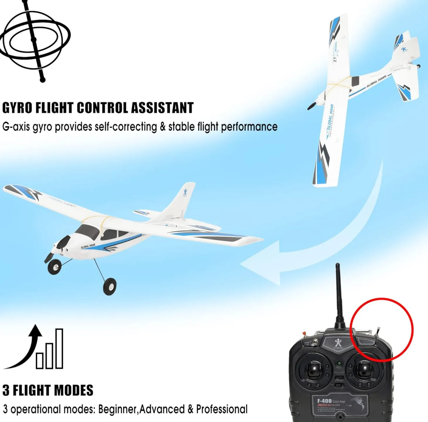 Playsteam XA08802A Global Hawk - Red